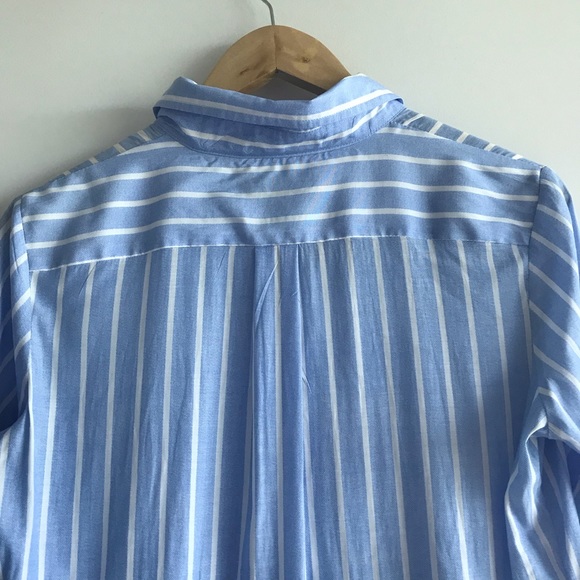Banana Republic Blue and White Stripped Button Dow - Picture 3 of 8